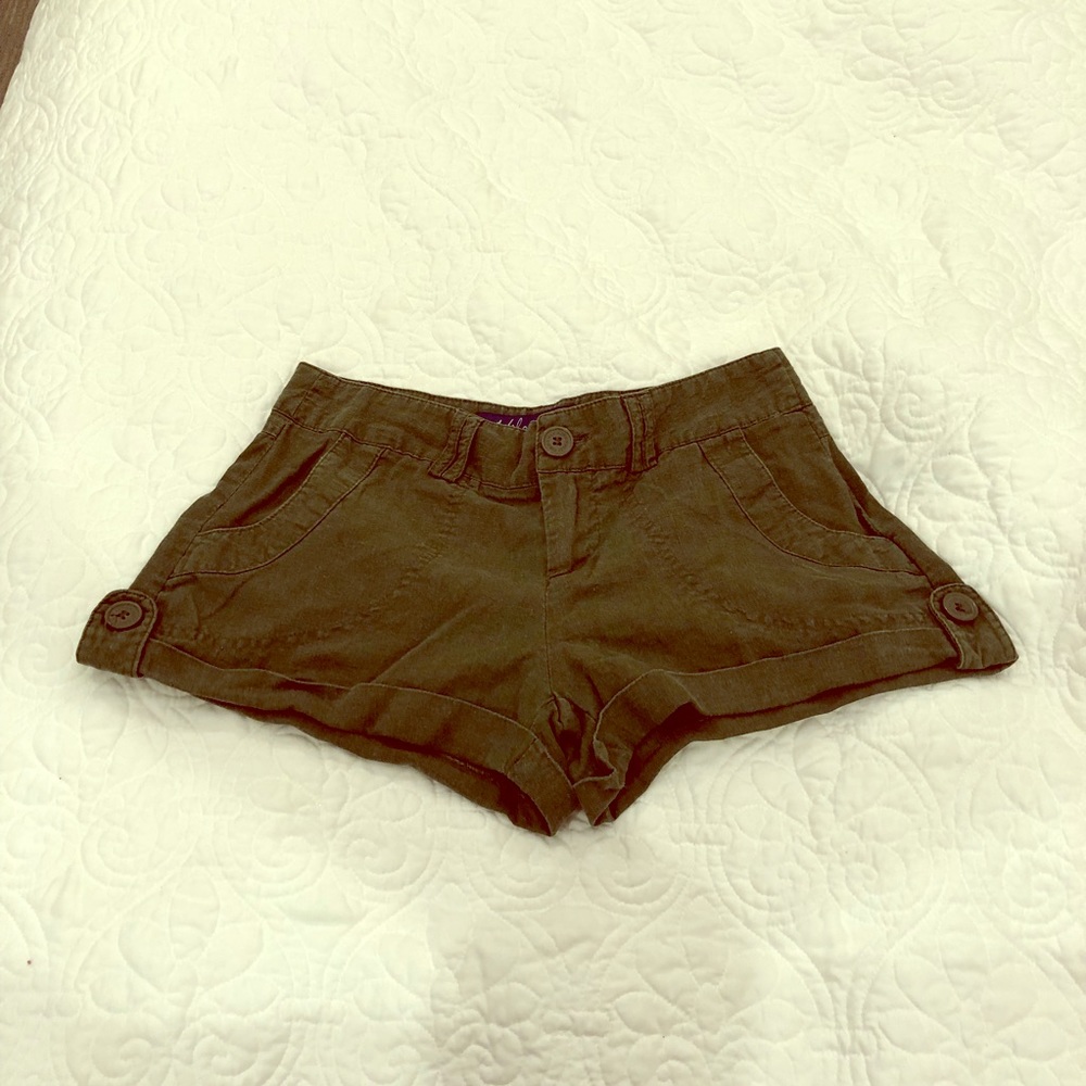 MILEY CYRUS &MAX AZRIA Army Green Shorts